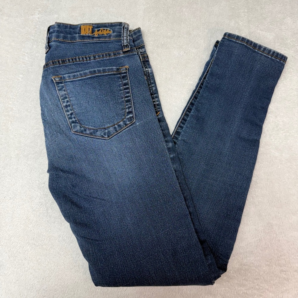 KUT from the Kloth Womens Skinny Jeans Dark Wash Denim Blue Size 4